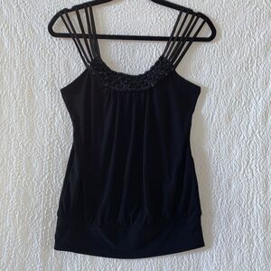 Perseption Concept Square Bead Strappy Tank Top